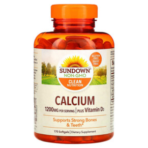 Sundown Naturals Calcium Plus Vitamin D3 600 mg 170 Softgels 030768134389