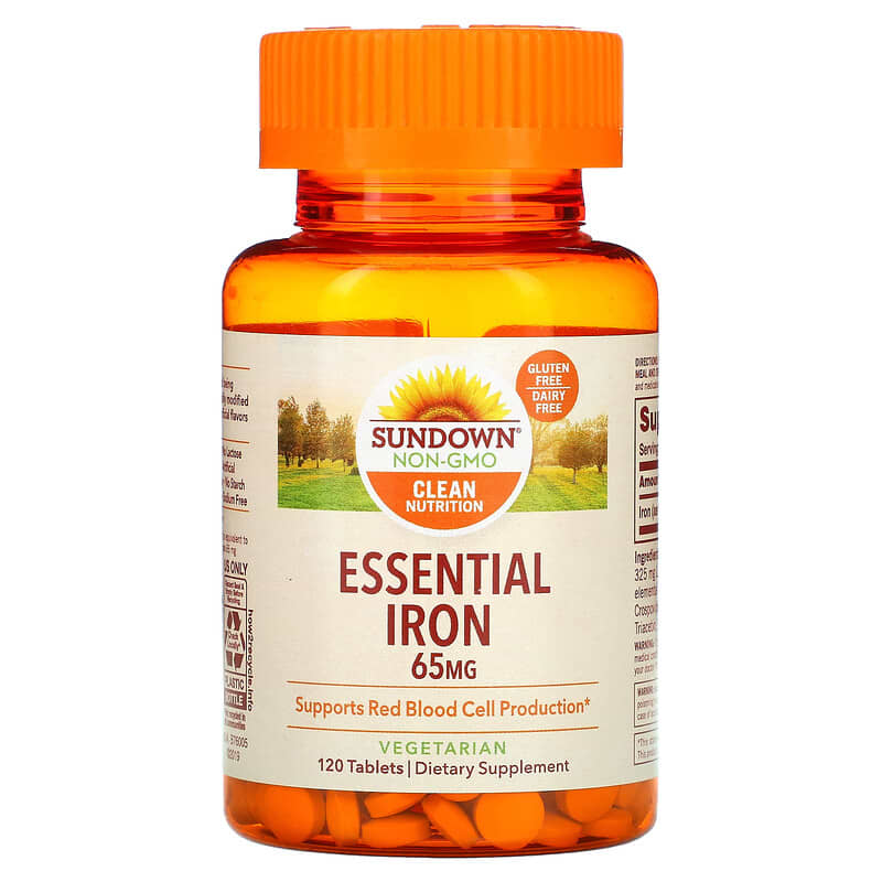 Sundown Naturals Essential Iron 65 mg 120 viên 1 Sundown Naturals Essential Iron 65 mg 120 Tablets 030768412838