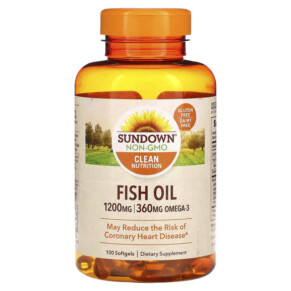 Sundown Naturals Fish Oil 600 mg 100 Softgels 030768168889