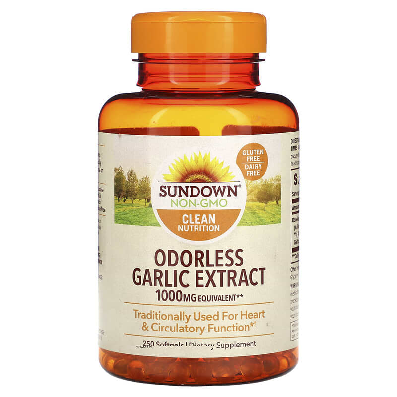 Sundown Naturals Odorless Garlic Extract 1.000 mg 250 Softgels 1 Sundown Naturals Odorless Garlic Extract 1.000 mg 250 Softgels 030768055332