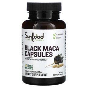 Sunfood Black Maca 800 mg 90 Capsules 803813102271