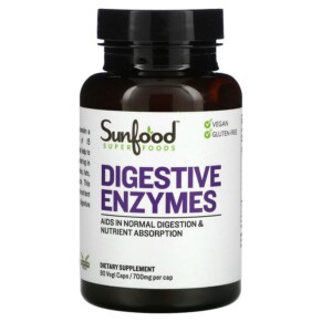 Sunfood Digestive Enzymes 700 mg 90 Vegi Caps 803813010521
