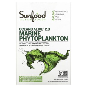 Sunfood Ocean's Alive 2.0 Marine Phytoplankton 1 fl oz (30 ml) 803813010514