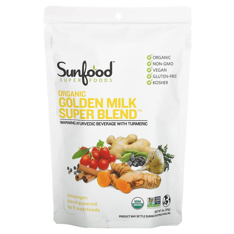 Sunfood Organic Golden Milk Super Blend Powder 6 oz (168 g) 1 Sunfood Organic Golden Milk Super Blend Powder 6 oz (168 g) 803813101168
