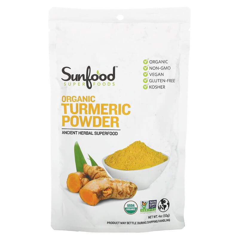 Sunfood Organic Turmeric Powder 4 oz (113 g) 1 Sunfood Organic Turmeric Powder 4 oz (113 g) 803813101816