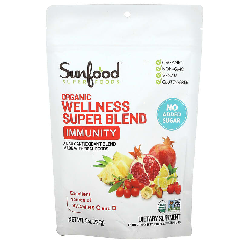 Sunfood Organic Wellness Super Blend Immunity 8 oz (227 g) 1 Sunfood Organic Wellness Super Blend Immunity 8 oz (227 g) 803813102806