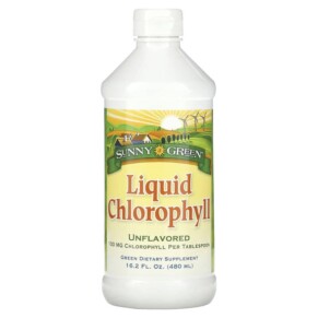 Sunny Green Liquid Chlorophyll Unflavored 100 mg 16.2 fl oz (480 ml) 632651560109