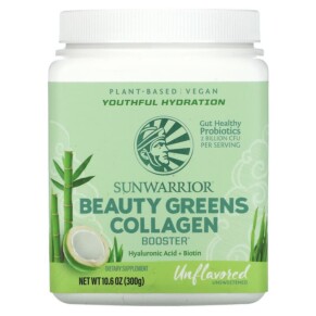 Sunwarrior Beauty Greens Collagen Booster Unflavored 10.6 oz (300 g) 814784028408