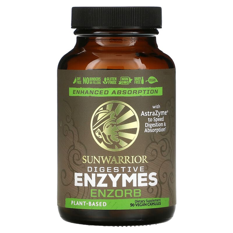 Sunwarrior Enzorb Digestive Enzymes 90 Vegan Capsules 1 Sunwarrior Enzorb Digestive Enzymes 90 Vegan Capsules 814784023328