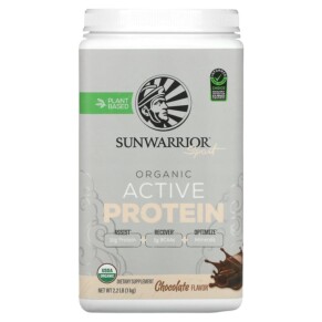 Sunwarrior Sport Organic Active Protein Chocolate 2.2 lb (1 kg) 814784029825