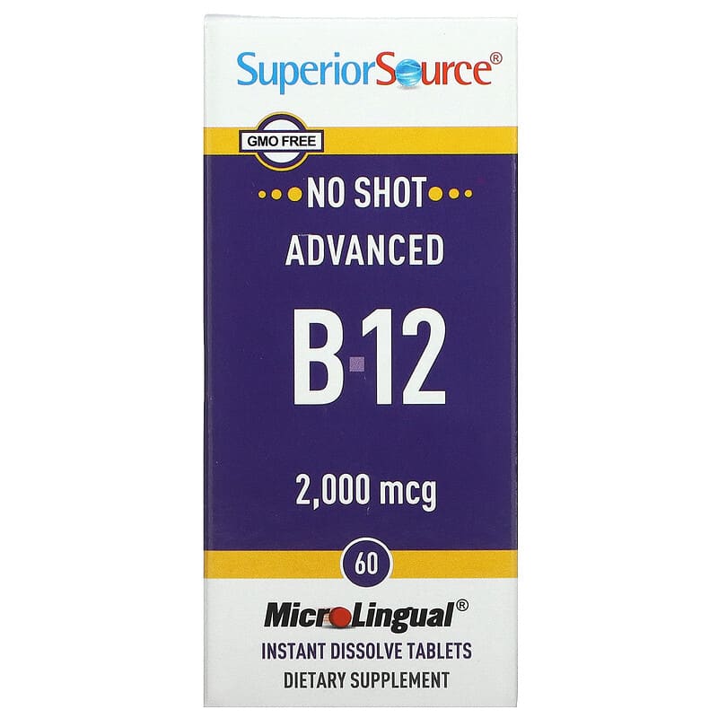 Superior Source Advanced B-12 2,000 mcg 60 viên 1 Superior Source Advanced B-12 2.000 mcg 60 MicroLingual Instant Dissolve Tablets 076635920303