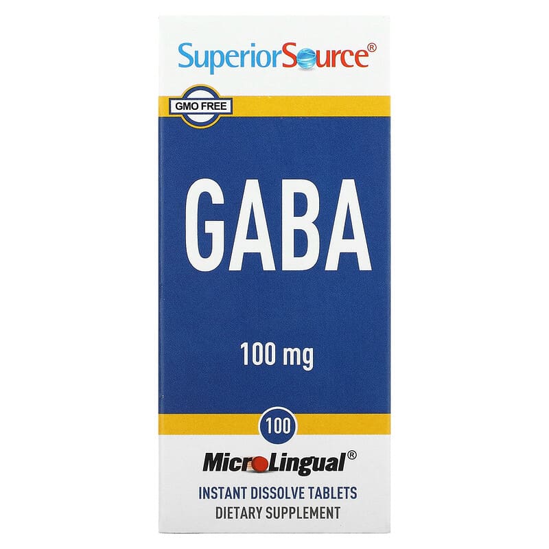 Superior Source GABA 100 mg 100 MicroLingual Instant Dissolve Tablets 1 Superior Source GABA 100 mg 100 MicroLingual Instant Dissolve Tablets 076635909001