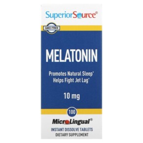 Superior Source Melatonin 10 mg 100 MicroLingual Instant Dissolve Tablets 076635902408