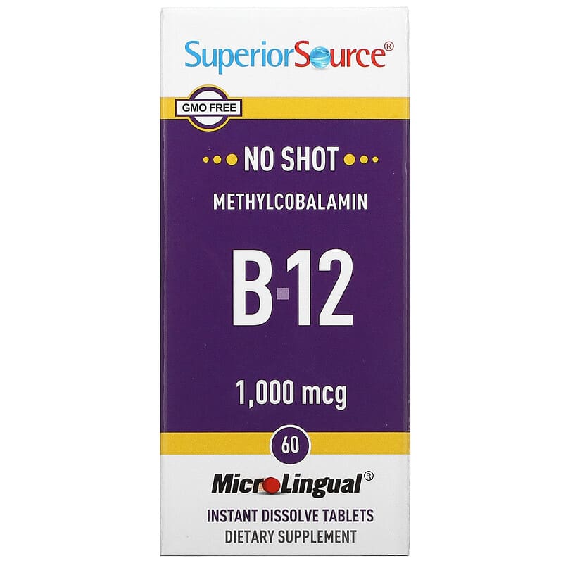 Superior Source Methylcobalamin B-12 1000 mcg 60 viên 1 Superior Source Methylcobalamin B-12 1.000 mcg 60 MicroLingual Instant Dissolve Tablets 076635906703