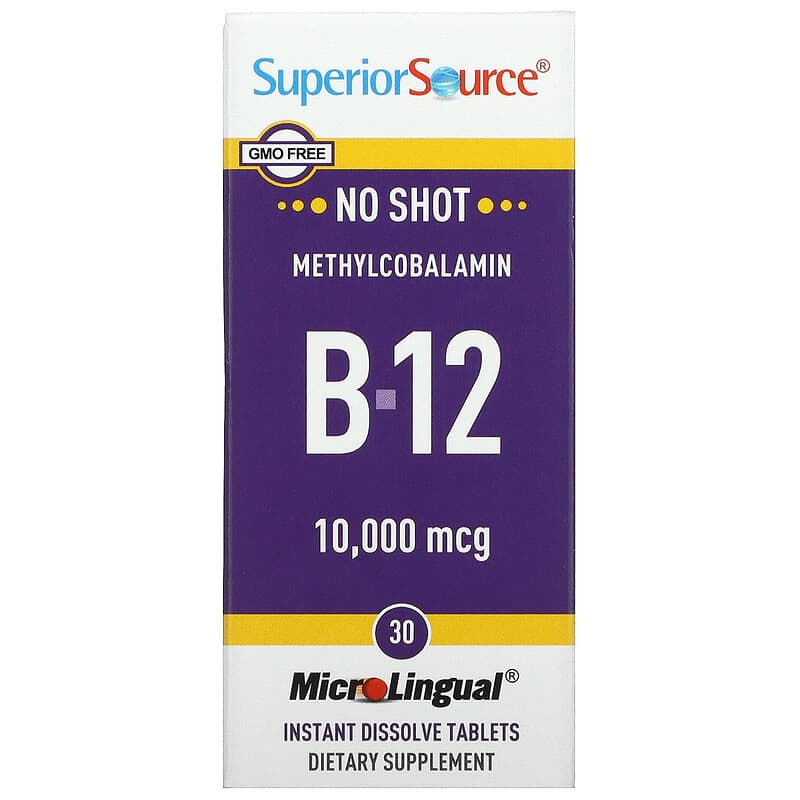 Superior Source Methylcobalamin B-12 10,000 mcg 30 MicroLingual Instant Dissolve viên 1 Superior Source Methylcobalamin B-12 10.000 mcg 30 MicroLingual Instant Dissolve Tablets 076635909605
