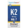 Superior Source Vitamin K-2 100 mcg 60 Microlingual Instant Dissolve viên 3 Superior Source Vitamin K-2 100 mcg 60 Microlingual Instant Dissolve Tablets 076635904303