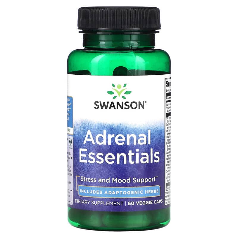 Swanson Adrenal Essentials 60 Veggie Caps 1 Swanson Adrenal Essentials 60 Veggie Caps 087614070865