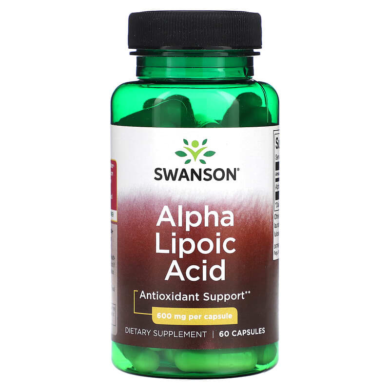 Swanson Alpha Lipoic Acid 600 mg 60 Capsules 1 Swanson Alpha Lipoic Acid 600 mg 60 Capsules 087614021676