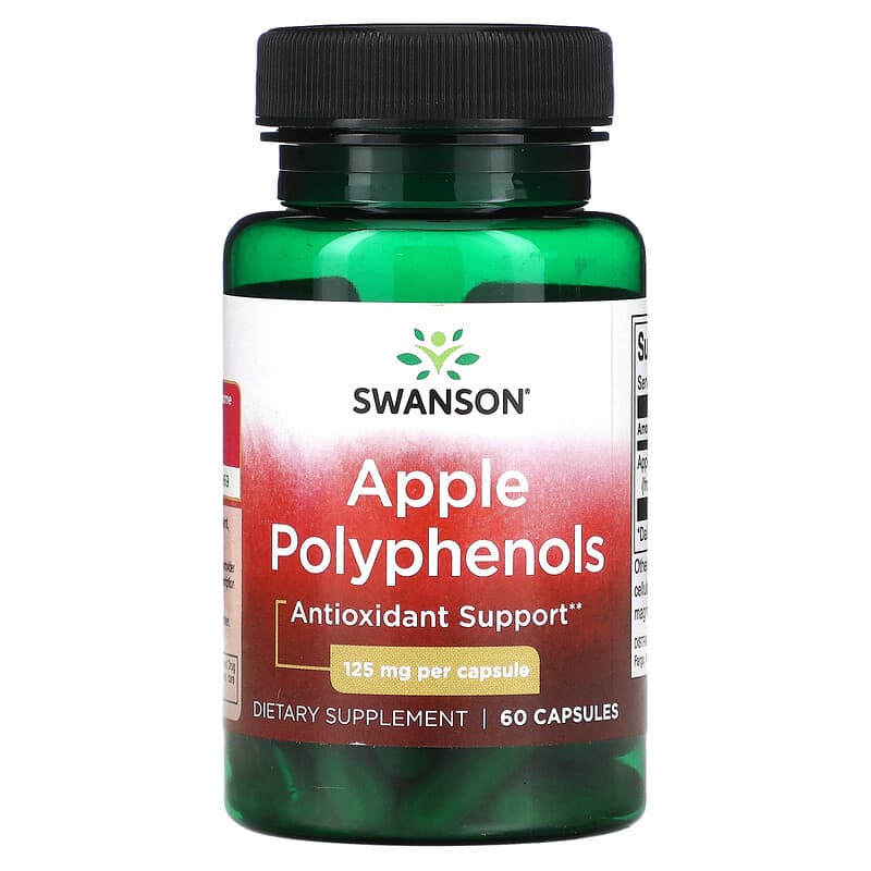 Swanson Apple Polyphenols 125 mg 60 Capsules 1 Swanson Apple Polyphenols 125 mg 60 Capsules 087614023014