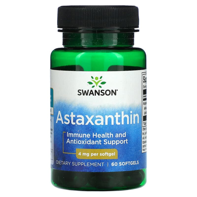 Swanson Astaxanthin 4 mg 60 Softgels 1 Swanson Astaxanthin 4 mg 60 Softgels 087614027302