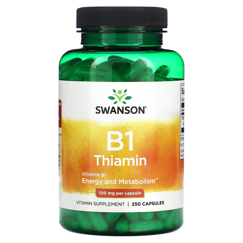 Swanson B1 Thiamin 100 mg 250 Capsules 1 Swanson B1 Thiamin 100 mg 250 Capsules 087614010168