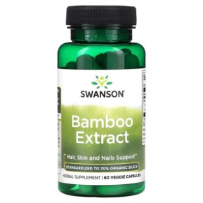 Swanson Bamboo Extract 60 Veggie Capsules 087614141909