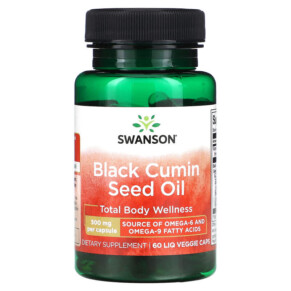 Swanson Black Cumin Seed Oil 500 mg 60 Liq Veggie Caps 087614170633