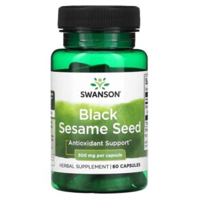 Swanson Black Sesame Seed 500 mg 60 Capsules 087614115986