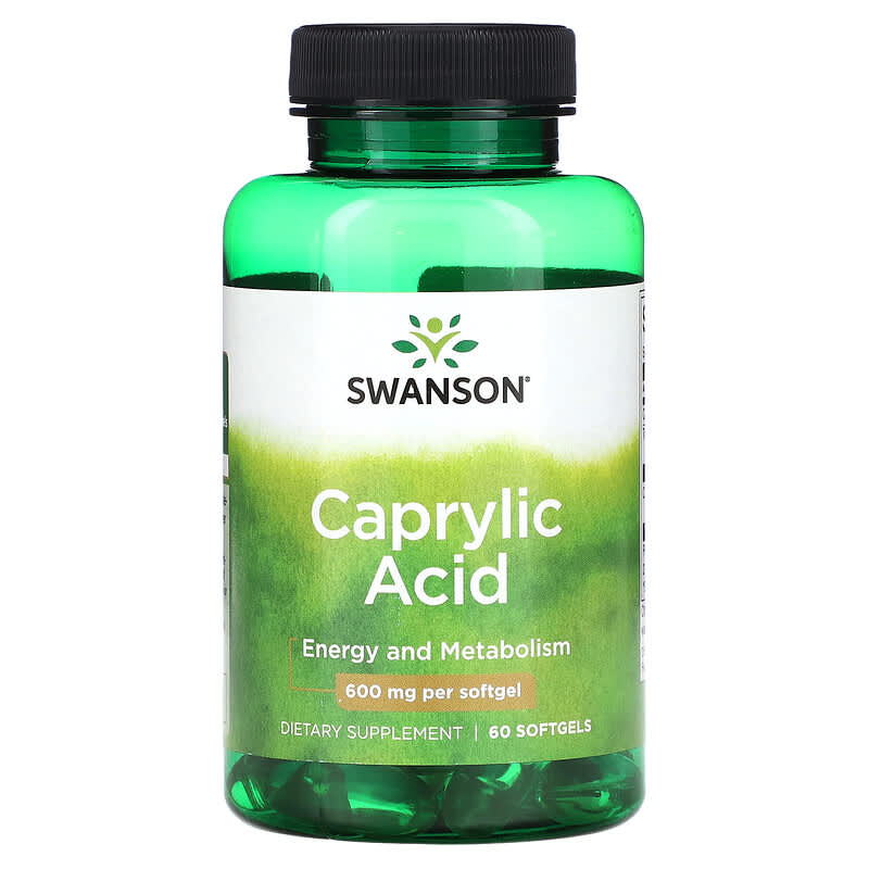 Swanson Caprylic Acid 600 mg 60 Softgels 1 Swanson Caprylic Acid 600 mg 60 Softgels 087614020969