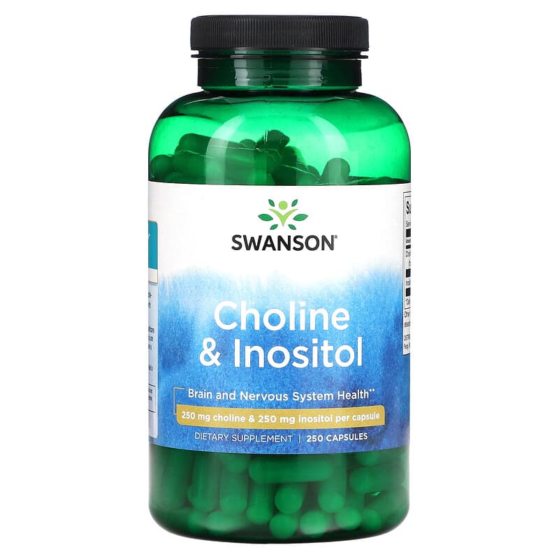 Swanson Choline & Inositol 250 mg 250 Capsules 1 Swanson Choline & Inositol 250 mg 250 Capsules 087614010397