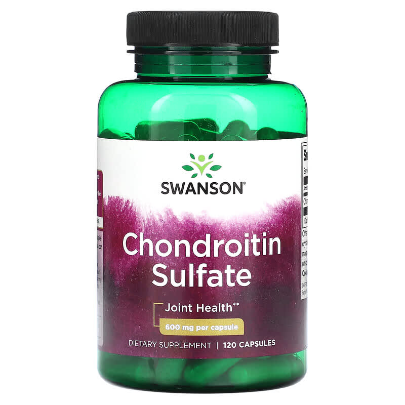 Swanson Chondroitin Sulfate 600 mg 120 Capsules 1 Swanson Chondroitin Sulfate 600 mg 120 Capsules 087614113845