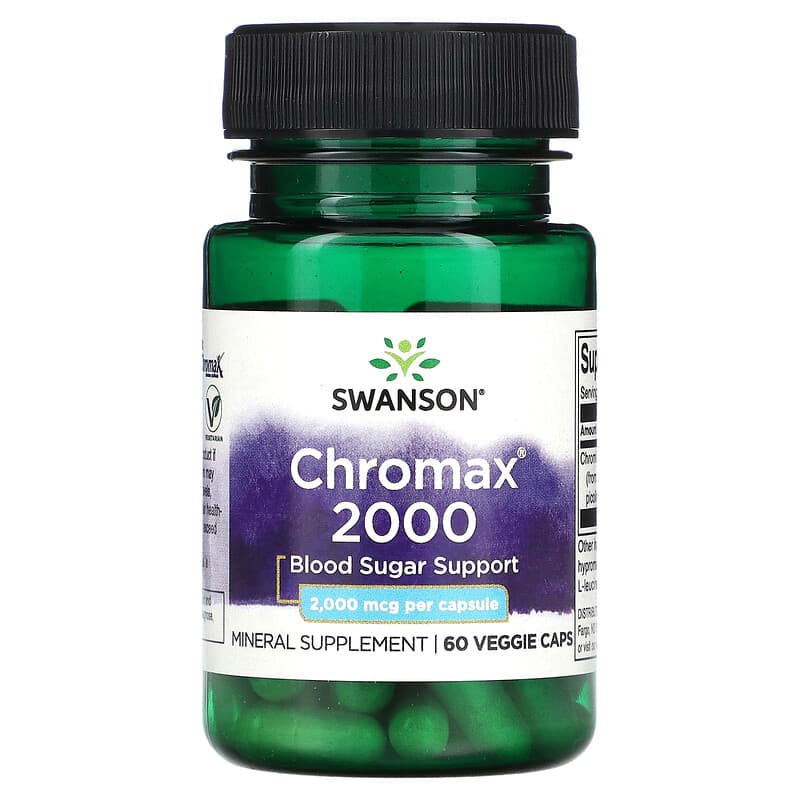 Swanson Chromax 2000 2.000 mcg 60 Veggie Caps 1 Swanson Chromax 2000 2.000 mcg 60 Veggie Caps 087614028347