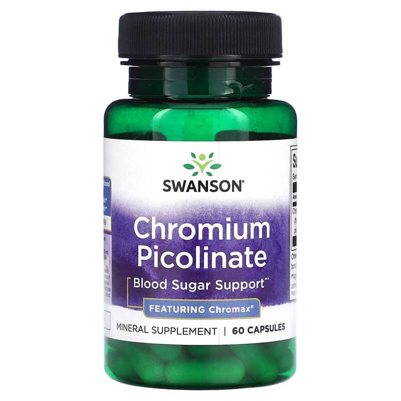 Swanson Chromium Picolinate 60 Capsules 1 Swanson Chromium Picolinate 60 Capsules 087614040059