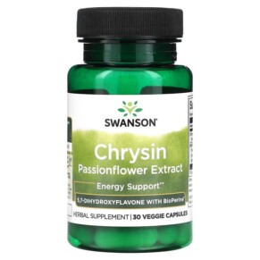 Swanson Chrysin Passionflower Extract 30 Veggie Capsules 087614142012