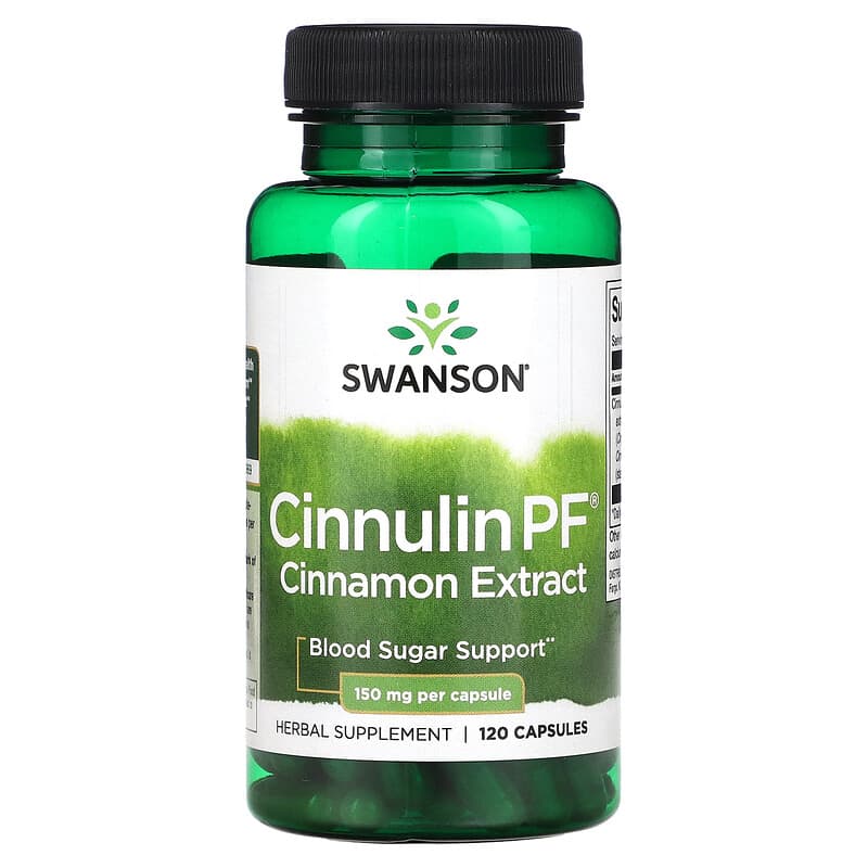Swanson Cinnulin PF Cinnamon Extract 150 mg 120 Capsules 1 Swanson Cinnulin PF Cinnamon Extract 150 mg 120 Capsules 087614022345