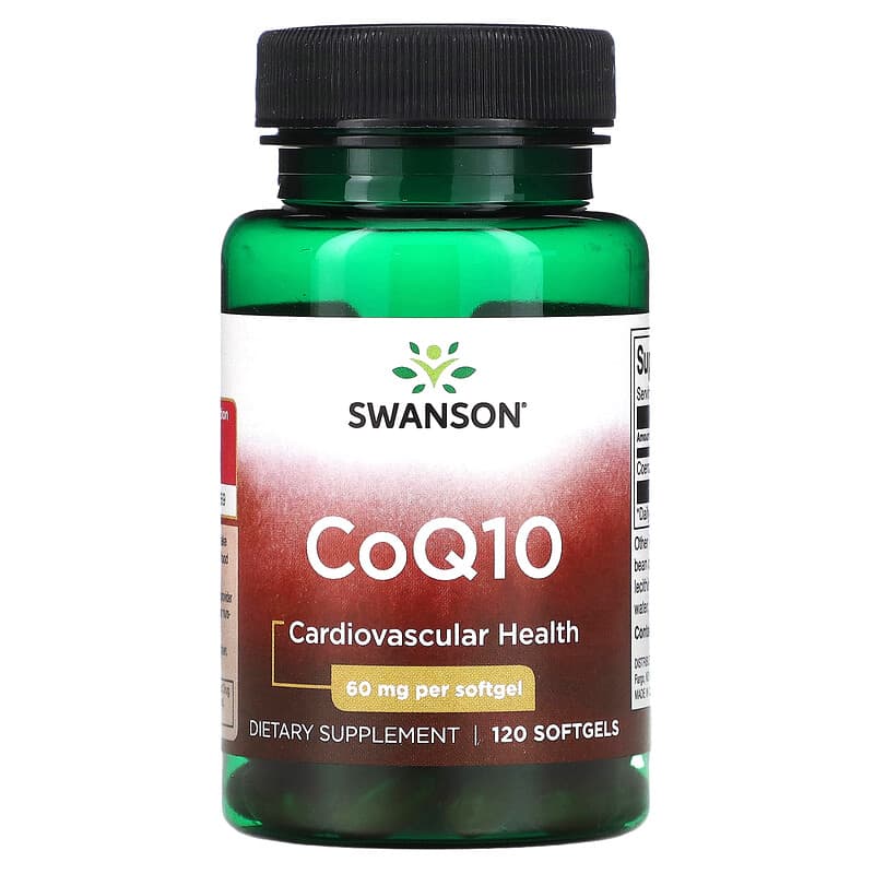 Swanson CoQ10 60 mg 120 Softgels 1 Swanson CoQ10 60 mg 120 Softgels 087614026114
