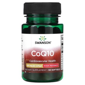 Swanson CoQ10 High Potency 100 mg 50 Softgels 087614025605