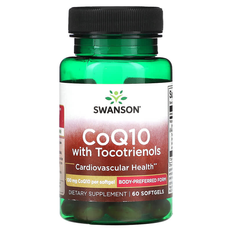 Swanson CoQ10 with Tocotrienols 100 mg 60 Softgels 1 Swanson CoQ10 with Tocotrienols 100 mg 60 Softgels 087614023496
