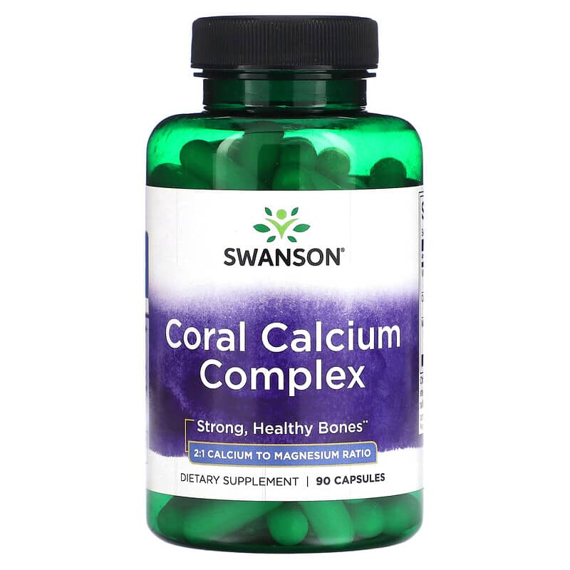 Swanson Coral Calcium Complex 90 Capsules 1 Swanson Coral Calcium Complex 90 Capsules 087614022239