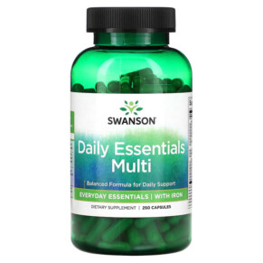 Swanson Daily Essential Multi with Iron 250 Capsules 087614012575