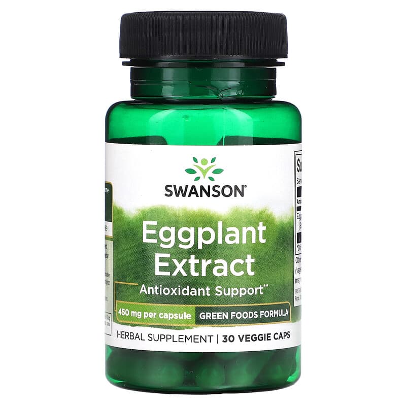 Swanson Eggplant Extract 450 mg 30 Veggie Caps 1 Swanson Eggplant Extract 450 mg 30 Veggie Caps 087614060514