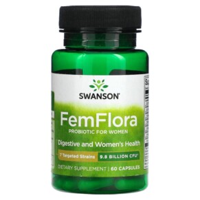 Swanson FemFlora Probiotic For Women 9.8 Billion CFU 60 Capsules 087614025346
