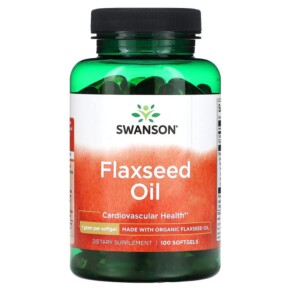 Swanson Flaxseed Oil 1 g 100 Softgels 087614170015