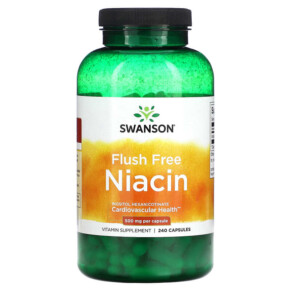 Swanson Flush Free Niacin 500 mg 240 Capsules 087614210216