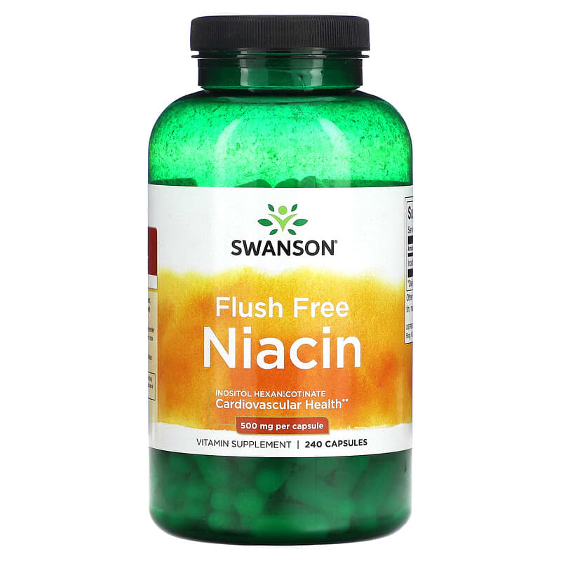 Swanson Flush Free Niacin 500 mg 240 Capsules 1 Swanson Flush Free Niacin 500 mg 240 Capsules 087614210216