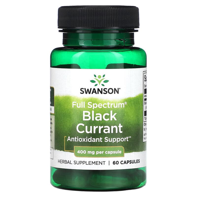 Swanson Full Spectrum Black Currant 400 mg 60 Capsules 1 Swanson Full Spectrum Black Currant 400 mg 60 Capsules 087614112725