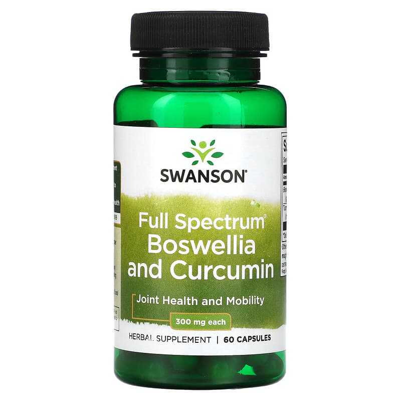 Swanson Full Spectrum Boswellia and Curcumin 300 mg 60 Capsules 1 Swanson Full Spectrum Boswellia and Curcumin 300 mg 60 Capsules 087614113203