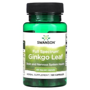 Swanson Full Spectrum Ginkgo Leaf 60 mg 120 Capsules 087614111445