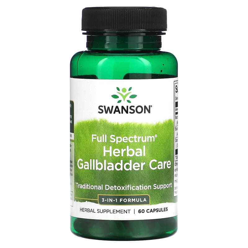Swanson Full Spectrum Herbal Gallbladder Care 60 Capsules 1 Swanson Full Spectrum Herbal Gallbladder Care 60 Capsules 087614114927