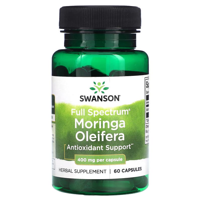 Swanson Full Spectrum Moringa Oleifera 400 mg 60 Capsules 1 Swanson Full Spectrum Moringa Oleifera 400 mg 60 Capsules 087614113906